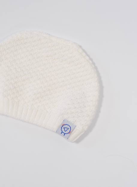 Bonnet bébé tricot Blanc+Bleu tradewinds+Rose misty 2 - vertbaudet enfant 