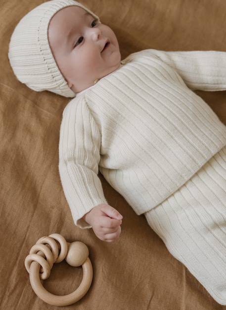 Brassière laine bébé Bleu clair+Bleu layette+Écru+Rose perle 7 - vertbaudet enfant 