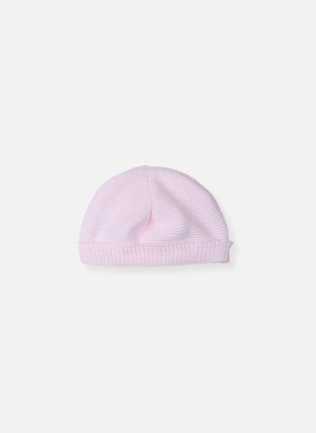 Bonnet naissance rond Blanc+Bleu layette+Gris+Rose layette+Rose poudre 9 - vertbaudet enfant 