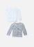 Lot de 2 brassières bébé Blanc / blanc+Blanc/bleu layette+Blanc/curry+Blanc/gris+Blanc/marine+Blanc/rose layette 8 - vertbaudet enfant 