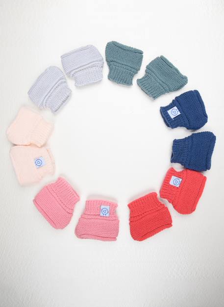 Bottons bébé Blanc+Gris 4 - vertbaudet enfant 