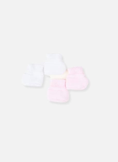 Lot de 2 paires de bottons pour bébé Blanc/blanc+Blanc/bleu layette+Blanc/gris+Blanc/marine+Blanc/rose layette 9 - vertbaudet enfant 