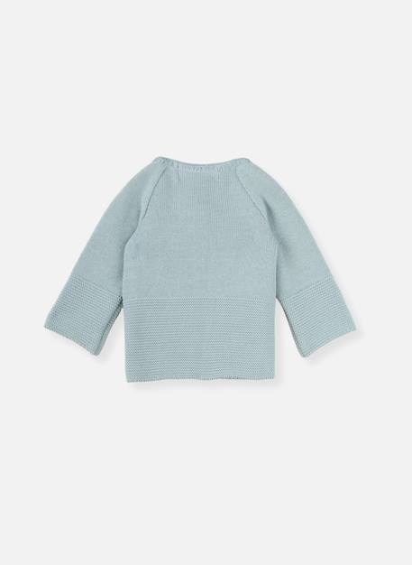 Brassière bébé double maille en coton - collection «petits chats» Blanc+Bleu danube+Bleu orage+Bouton de rose 4 - vertbaudet enfant 