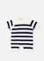 Combi short bébé Écru/marine+Écru/rose misty 1 - vertbaudet enfant 
