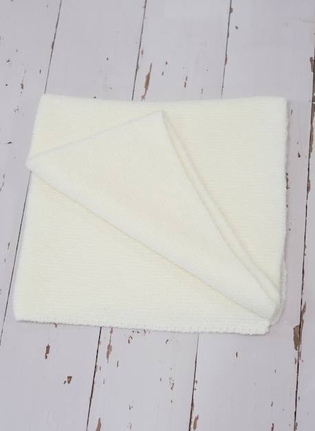 Couverture cocoon point mousse Écru+Gris 2 - vertbaudet enfant 