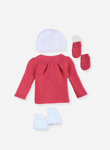 Lot maternité - couleurs vives Bleu nuit/blanc+Bleu tradewinds+Framboise/blanc+Pêche/rose poudré 6 - vertbaudet enfant 