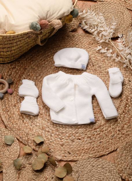 Lot maternité Blanc/blanc+Blanc/bleu layette+Blanc/gris+Blanc/moka+Blanc/rose layette 3 - vertbaudet enfant 