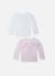 Lot de 2 brassières bébé Blanc / blanc+Blanc/bleu layette+Blanc/curry+Blanc/gris+Blanc/marine+Blanc/rose layette 13 - vertbaudet enfant 