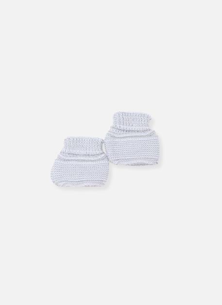 Bottons bébé Blanc+Gris 3 - vertbaudet enfant 