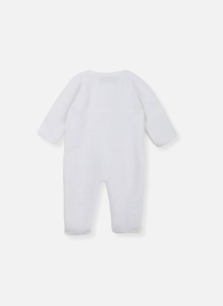 Combinaison bébé en coton Blanc+Bleu danube+Bleu orage+Bouton de rose 2 - vertbaudet enfant 
