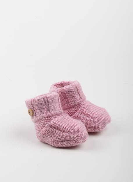 Chaussons bébé en laine mélangée Bleu clair+Ecru+Rose perle 6 - vertbaudet enfant 