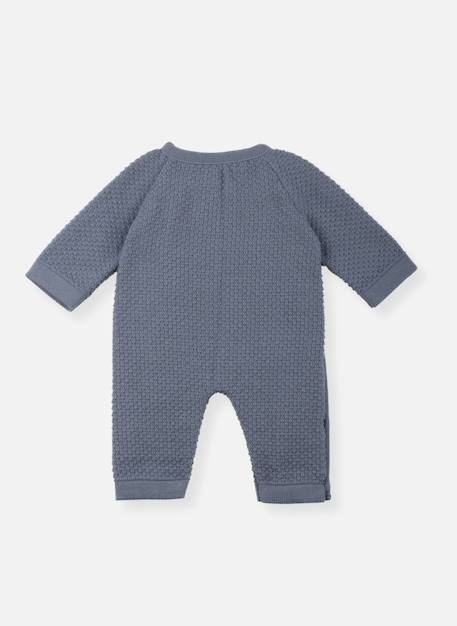 Combinaison bébé nid d'abeille Blanc+Bleu tradewinds+Rose misty 4 - vertbaudet enfant 