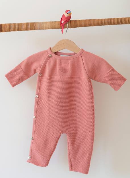 Combinaison bébé en coton Blanc+Bleu danube+Bleu orage+Bouton de rose 13 - vertbaudet enfant 