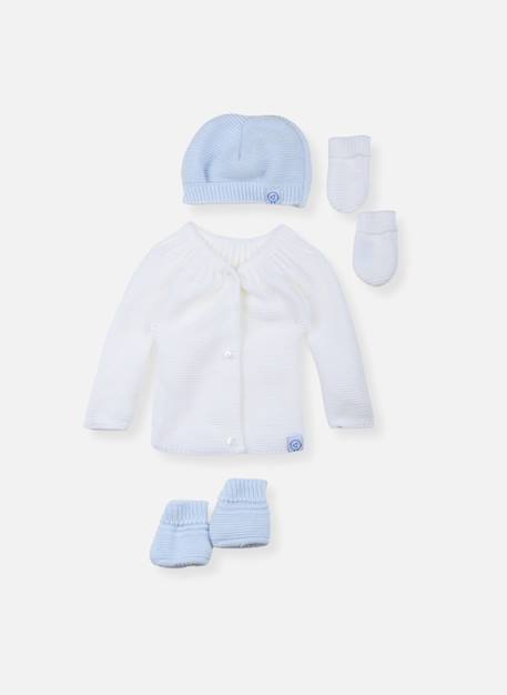 Lot maternité Blanc/blanc+Blanc/bleu layette+Blanc/gris+Blanc/moka+Blanc/rose layette 4 - vertbaudet enfant 