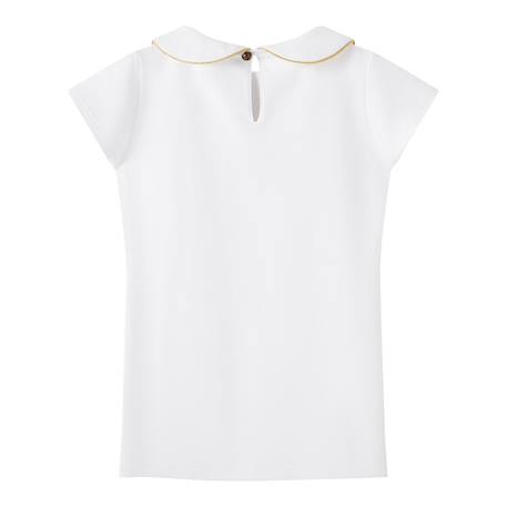 T-shirt  col claudine  à manches courtes  sophia Blanc or 4 - vertbaudet enfant 