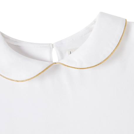 T-shirt  col claudine  à manches longues  sophia Blanc or 2 - vertbaudet enfant 