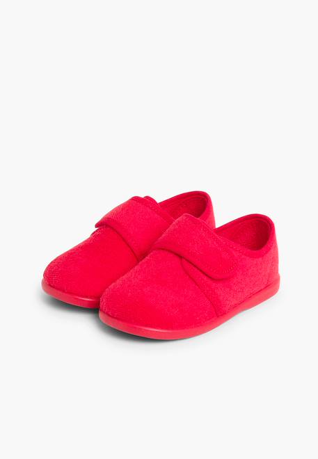Chaussons enfant à scratch Bleu marine+Rose+Rouge+Taupe 15 - vertbaudet enfant 