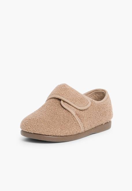 Chaussons enfant à scratch Bleu marine+Rose+Rouge+Taupe 18 - vertbaudet enfant 