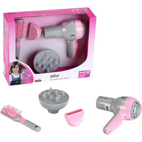 Sèche-cheveux braun Gris et rose 4 - vertbaudet enfant 