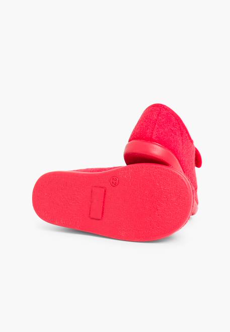 Chaussons enfant à scratch Bleu marine+Rose+Rouge+Taupe 14 - vertbaudet enfant 