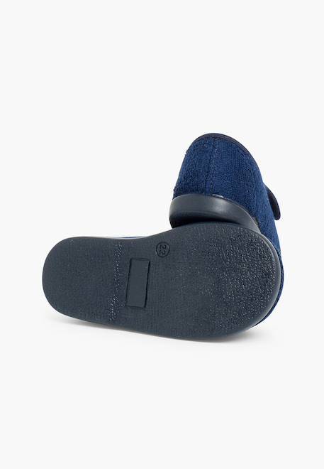 Chaussons enfant à scratch Bleu marine+Rose+Rouge+Taupe 3 - vertbaudet enfant 