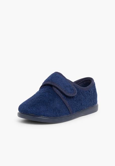 Chaussons enfant à scratch Bleu marine+Rose+Rouge+Taupe 2 - vertbaudet enfant 
