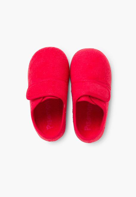 Chaussons enfant à scratch Bleu marine+Rose+Rouge+Taupe 16 - vertbaudet enfant 