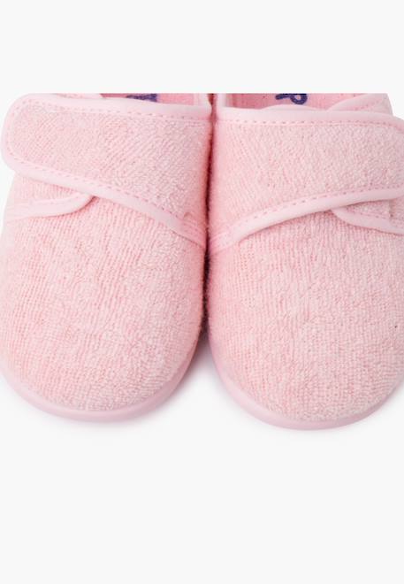 Chaussons enfant à scratch Bleu marine+Rose+Rouge+Taupe 11 - vertbaudet enfant 