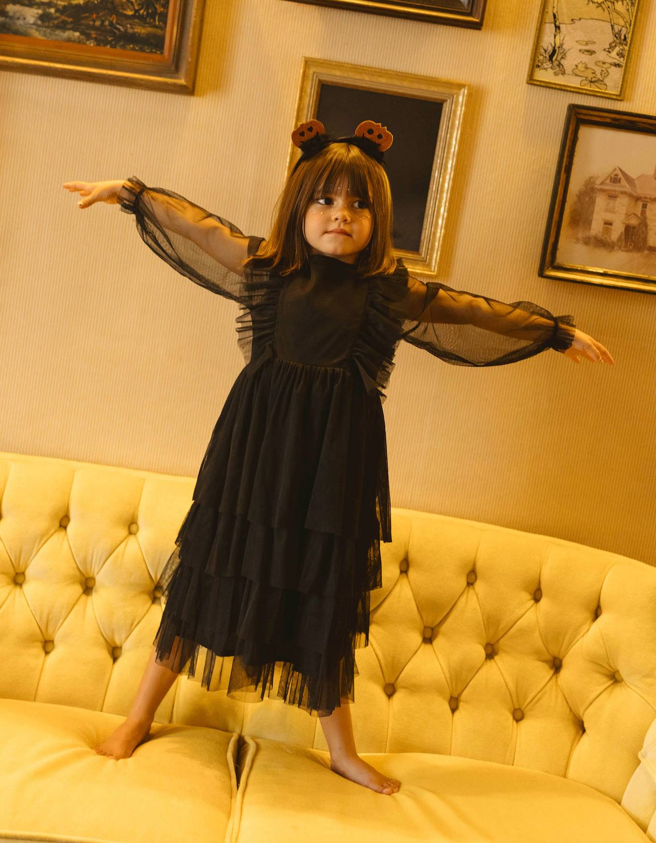 Ensemble Vêtement Bébé Fille - Robe Et Gilet à Carreaux - Tenue Complète Pour Tout-petit - Halloween, Quotidien - Polyester Doux