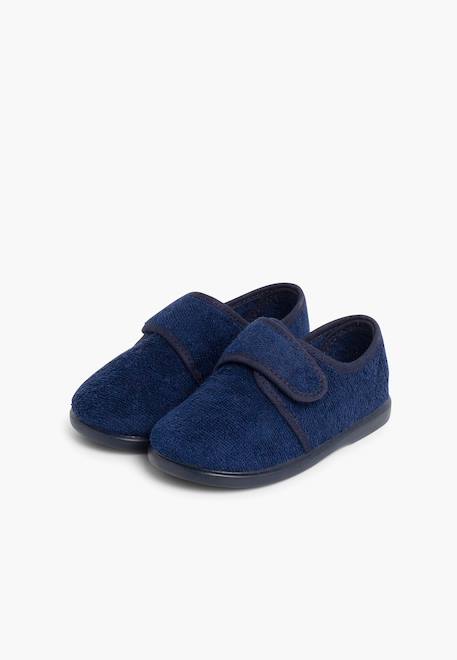 Chaussons enfant à scratch Bleu marine+Rose+Rouge+Taupe 4 - vertbaudet enfant 