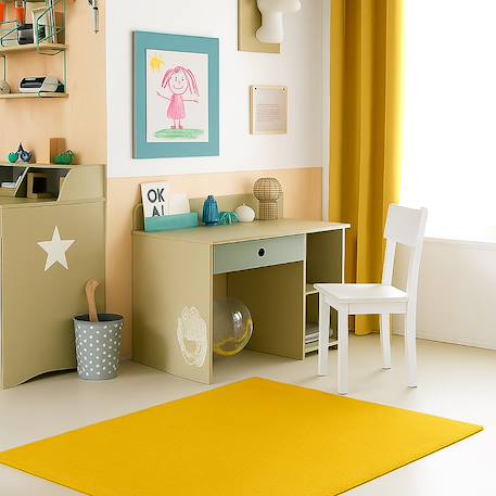 Rideaux en gaze de coton bio vert Blanc+Fraise+Honey+Rose+Vert 15 - vertbaudet enfant 