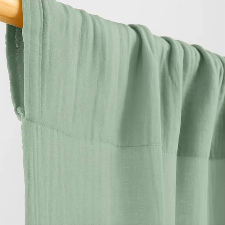 Rideaux en gaze de coton bio vert Fraise+Rose+Vert 17 - vertbaudet enfant 