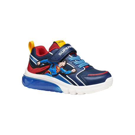 Baskets basses  à scratch Superman Bleu rouge 1 - vertbaudet enfant 