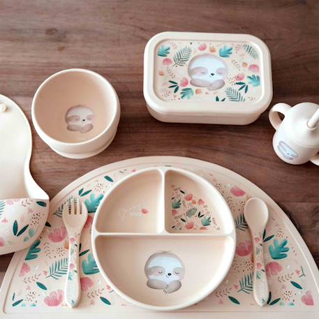 Boîte à lunch en silicone gnawy le paresseux Beige 4 - vertbaudet enfant 