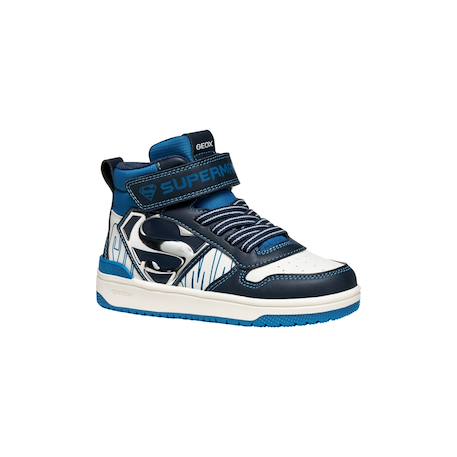 Baskets montantes  à scratch Superman Marine blanc 1 - vertbaudet enfant 