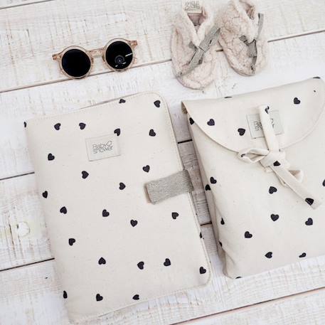 Protège carnet de santé knot Ecru, noir 4 - vertbaudet enfant 
