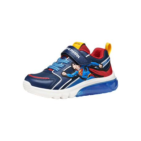 Baskets basses  à scratch Superman Bleu rouge 2 - vertbaudet enfant 
