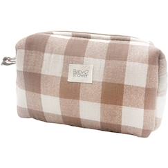 Puériculture-Toilette de bébé-Trousse de toilette camilla vichy caramel
