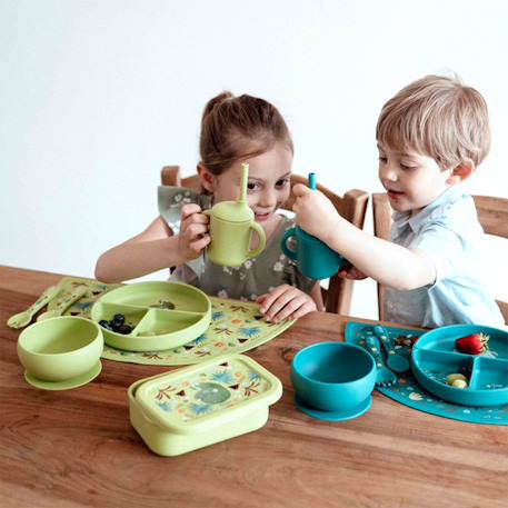 Boîte à lunch en silicone cracky le dinosaure Vert 4 - vertbaudet enfant 