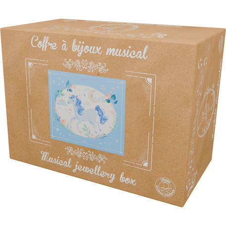 Coffre à bijoux musical licorne Blanc 5 - vertbaudet enfant 