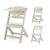Chaise Haute Évolutive Kinderkraft ENOCK 2 en 1 avec Assise Réglable, Repose-Pieds Ajustable et Bois de Hêtre Massif Beige+Blanc+Blanc/bois+Bleu marine+Bois naturel+Gris+Gris / bois+Marron+Noir 1 - vertbaudet enfant 