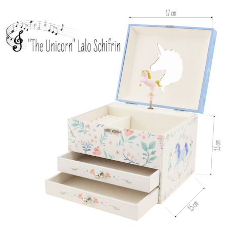 Coffre à bijoux musical licorne Blanc 3 - vertbaudet enfant 