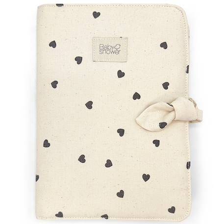 Protège carnet de santé knot Ecru, noir 1 - vertbaudet enfant 