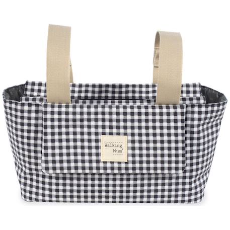 Sac à poussette à i love vichy noir Noir 1 - vertbaudet enfant 