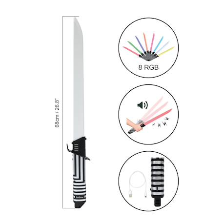 Sabre laser led avec effets sonores Noir 2 - vertbaudet enfant 