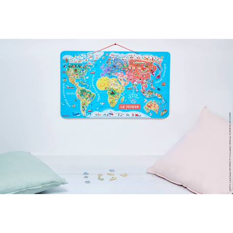 Puzzle monde magnétique 92 pièces Multicolore 3 - vertbaudet enfant 