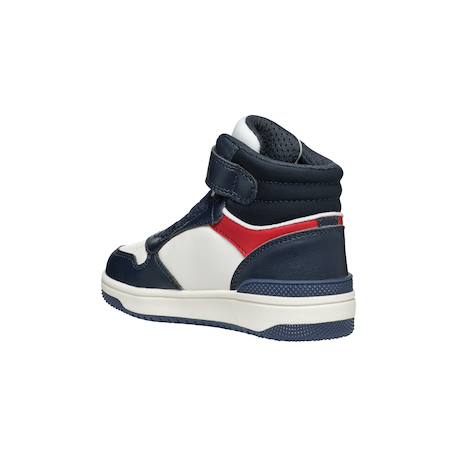 Baskets montantes  à scratch Marine blanc 4 - vertbaudet enfant 