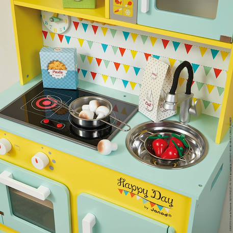 Grande cuisine en bois happy days Bleu / jaune 4 - vertbaudet enfant 