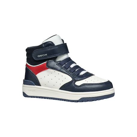 Baskets montantes  à scratch Marine blanc 1 - vertbaudet enfant 