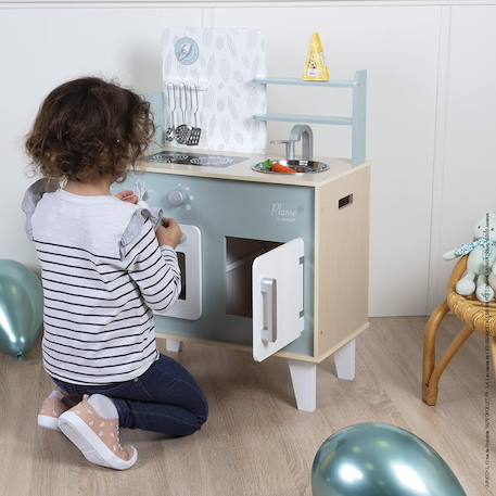 Cuisine en bois plume Bois / gris-bleu 4 - vertbaudet enfant 